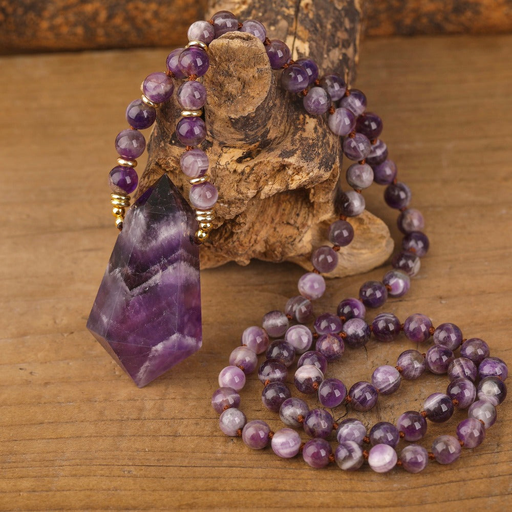 Crystal Mala Necklace- Powerful Healing Crystal Energy // Fiong Mma